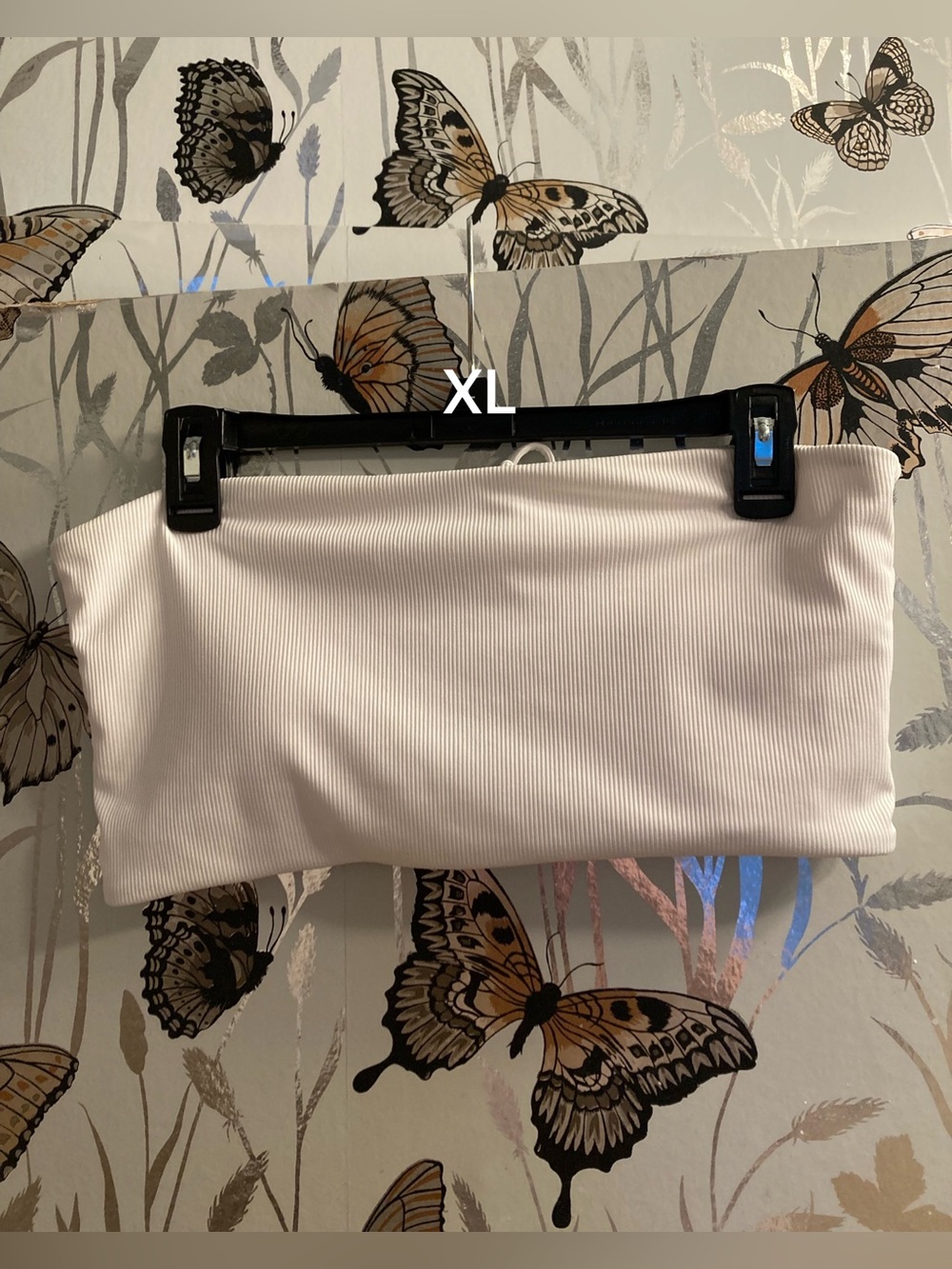White lace up Bandeau top